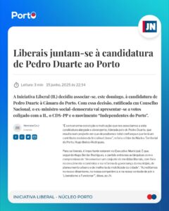 IL integra coligação liderada por Pedro Duarte à Câmara do Porto
