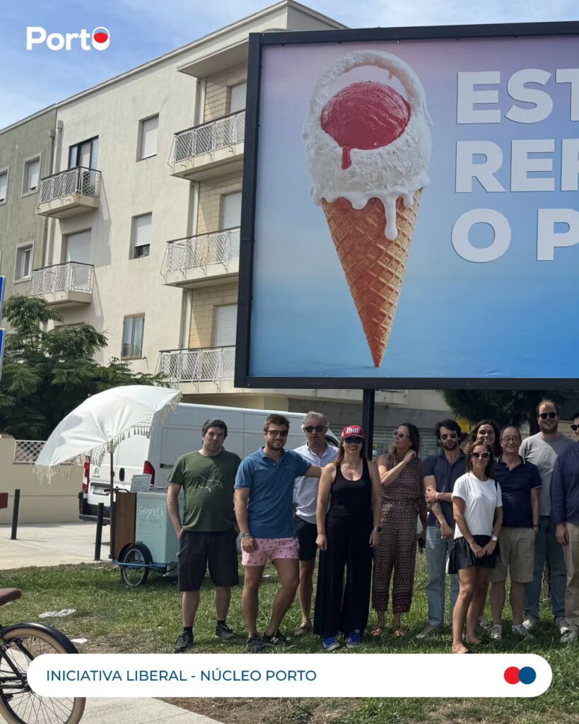 Outdoor «Refrescar o Porto» leva mensagem liberal à Avenida da Boavista — imagem 1 de 6