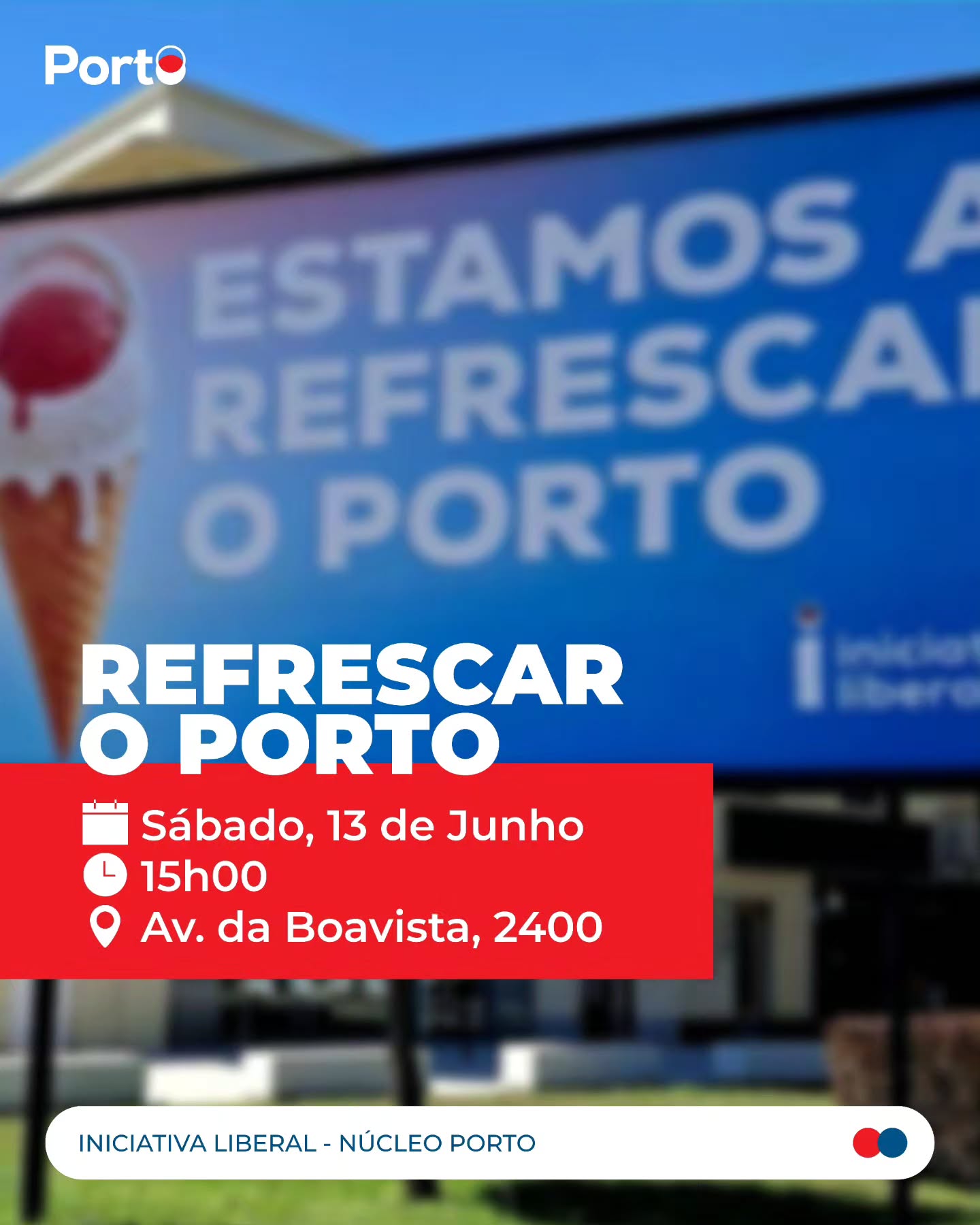 Inauguração do outdoor «Refrescar o Porto»